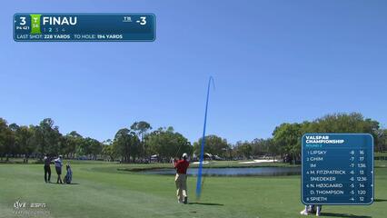 Tony Finau sinks 31-foot birdie putt on No. 3 at Valspar