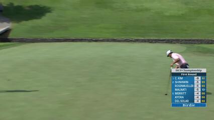 S.H. Kim sinks a 36-foot birdie putt on No. 9 at ISCO Championship