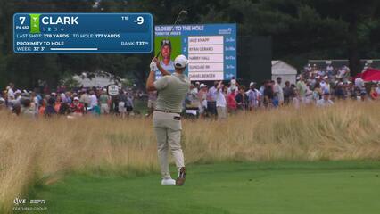 Wyndham Clark's 180-yard approach sets up birdie on No. 7 at Travelers