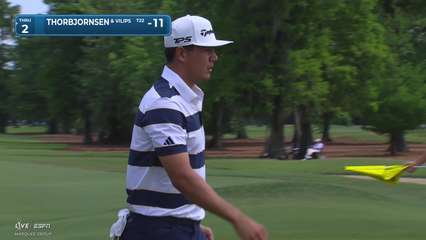 Michael Thorbjornsen/Karl Vilips makes birdie on No. 11 at Zurich Classic