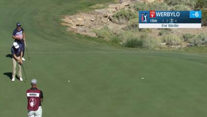 Trevor Werbylo drains 16-foot birdie putt at Shriners Children's Open