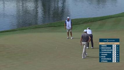 Taylor Moore sinks 17-foot eagle putt on No. 16 at THE PLAYERS