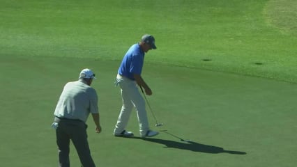 Jay Haas makes birdie on No. 17 at Rapiscan