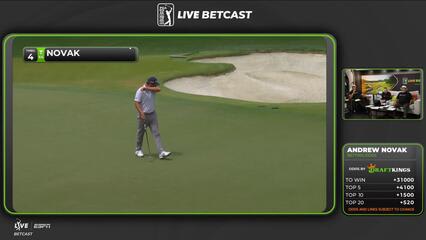Andrew Novak sinks 40-foot birdie putt on No. 4 at Truist Championship