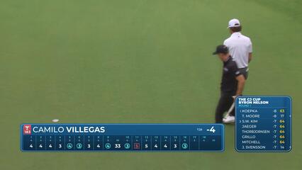 Camilo Villegas holes 24-foot shot for birdie on No. 16 at THE CJ CUP