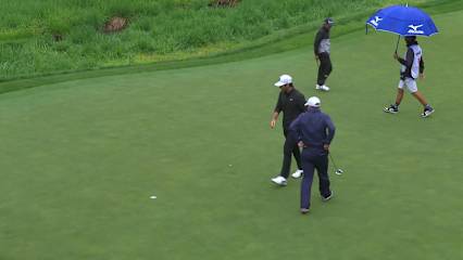 Matthew Wolff holes 22-foot par putt Wells Fargo