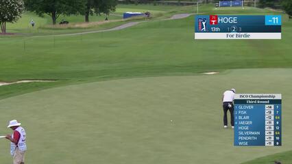 Tom Hoge drains 33-foot birdie putt on No. 13 at ISCO Championship