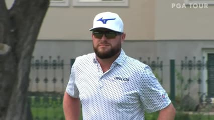 Erik Barnes makes a birdie on No. 15 in Round 2 at Utah