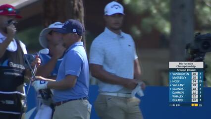 Zac Blair makes birdie on No. 16 at Barracuda
