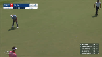 Justin Suh makes short birdie putt at Wyndham