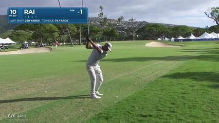 Aaron Rai sinks 14-foot birdie putt on No. 10 at Sony Open