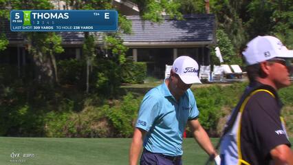 Justin Thomas makes birdie on No. 5 at RBC Heritage