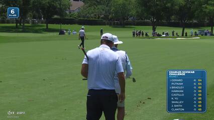 Tom Hoge gets up-and-down from 93 yards for birdie on No. 6 at Charles Schwab