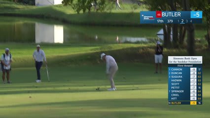 John Marshall Butler makes birdie on No. 17 at Simmons Bank Open