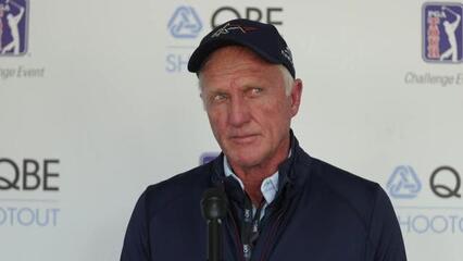 Greg Norman on helping Dustin Johnson with putting before QBE Shootout