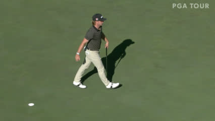 John Augenstein sinks birdie on No. 18 at Fortinet Championship