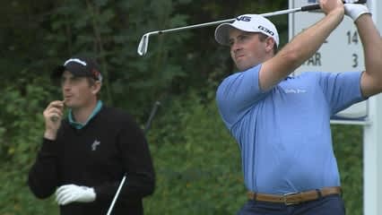 Michael Thompson’s tee shot to 6 feet leads to birdie at Hotel Fitness