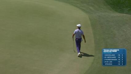 Thorbjørn Olesen holes 50-foot eagle putt on No. 8 at Texas Children's