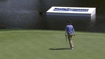 Kevin Sutherland makes birdie on No. 16 at Kaulig Companies Championship