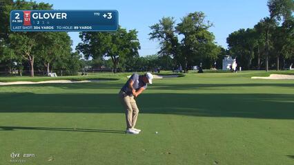 Lucas Glover holes 20-foot shot from rough for birdie on No. 2 at Charles Schwab