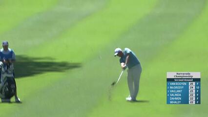 Callum Shinkwin makes birdie on No. 18 at Barracuda