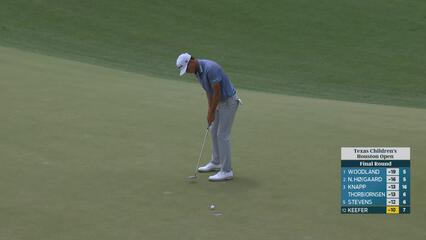 John Keefer drains 5-foot birdie putt on No. 8 at Texas Children's