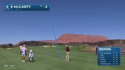 Matt McCarty's 166-yard approach sets up birdie on No. 6 at Bank of Utah