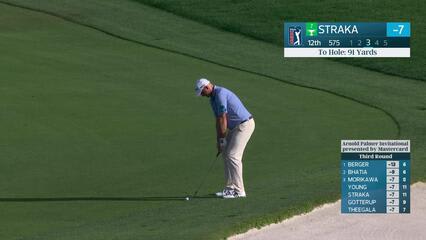 Sepp Straka hits 90-yard approach to 2 feet, sets up birdie on No. 12 at Arnold Palmer