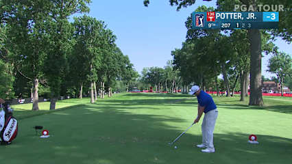 Ted Potter, Jr. makes birdie on No. 9 in Round 1 at Rocket Mortgage