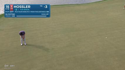 Beau Hossler buries 26-foot birdie putt on No. 15 at Cognizant Classic