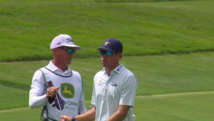 Ben Kohles sinks 3-foot putt for birdie on No. 14 at John Deere