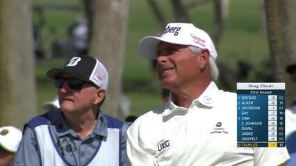 Fred Couples makes birdie on No. 16 at Hoag Classic