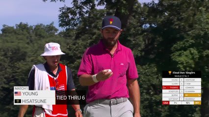 Cameron Young makes birdie on No. 6 at Sunday Singles