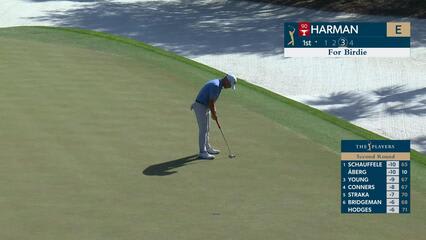 Brian Harman sinks 13-foot birdie putt on No. 1 at THE PLAYERS