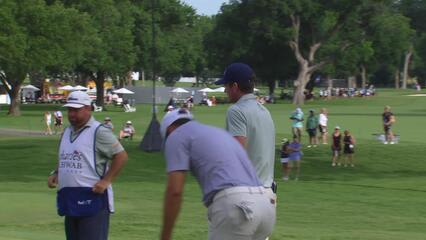 Nick Dunlap holes 35-foot shot from rough for birdie on No. 1 at Charles Schwab
