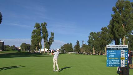 Jacob Bridgeman hits 93-yard approach to 10 feet, sets up birdie on No. 17 at The Genesis