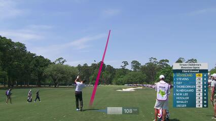 Gary Woodland hits 126-yard approach to 6 feet, sets up birdie on No. 5 at Texas Children's