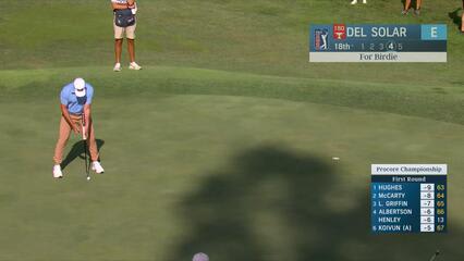 Cristobal Del Solar sinks 12-foot birdie putt on No. 18 at Procore