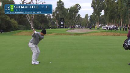 Xander Schauffele hits 126-yard approach to 9 feet, sets up birdie on No. 12 at The Genesis