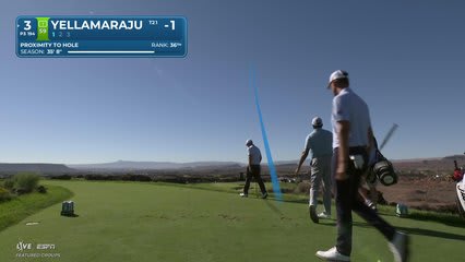 Sudarshan Yellamaraju hits tee shot to 4 feet, sets up birdie on No. 3 at Bank of Utah