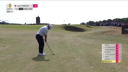 Chris Gotterup makes birdie on No. 8 at Genesis Scottish Open