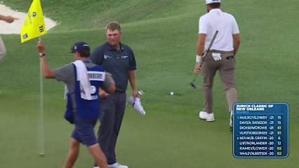 Braden Thornberry makes birdie on No. 18 at Zurich Classic