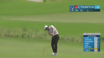 Davis Thompson's 87-yard approach sets up birdie on No. 8 at Wyndham