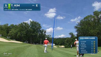 Tom Kim's 164-yard approach sets up birdie on No. 5 at John Deere