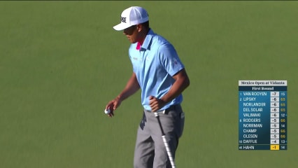 James Hahn makes birdie on No. 14 at Mexico Open