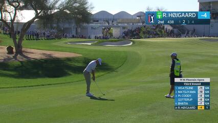 Rasmus Højgaard hits 108-yard approach to 8 feet, sets up birdie on No. 2 at WM Phoenix Open