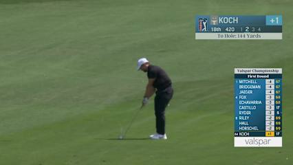 Greg Koch throws dart to set up birdie at Valspar