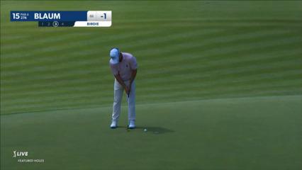 Ryan Blaum rolls in birdie putt at Travelers