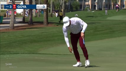 Tano Goya makes birdie on No. 3 at Honda