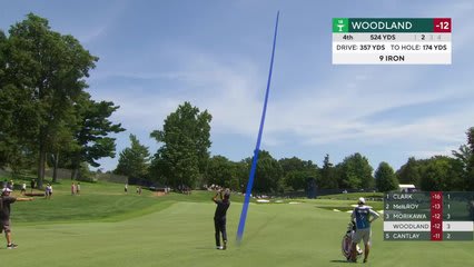Gary Woodland's 173-yard approach sets up birdie on No. 4 at BMW Championship